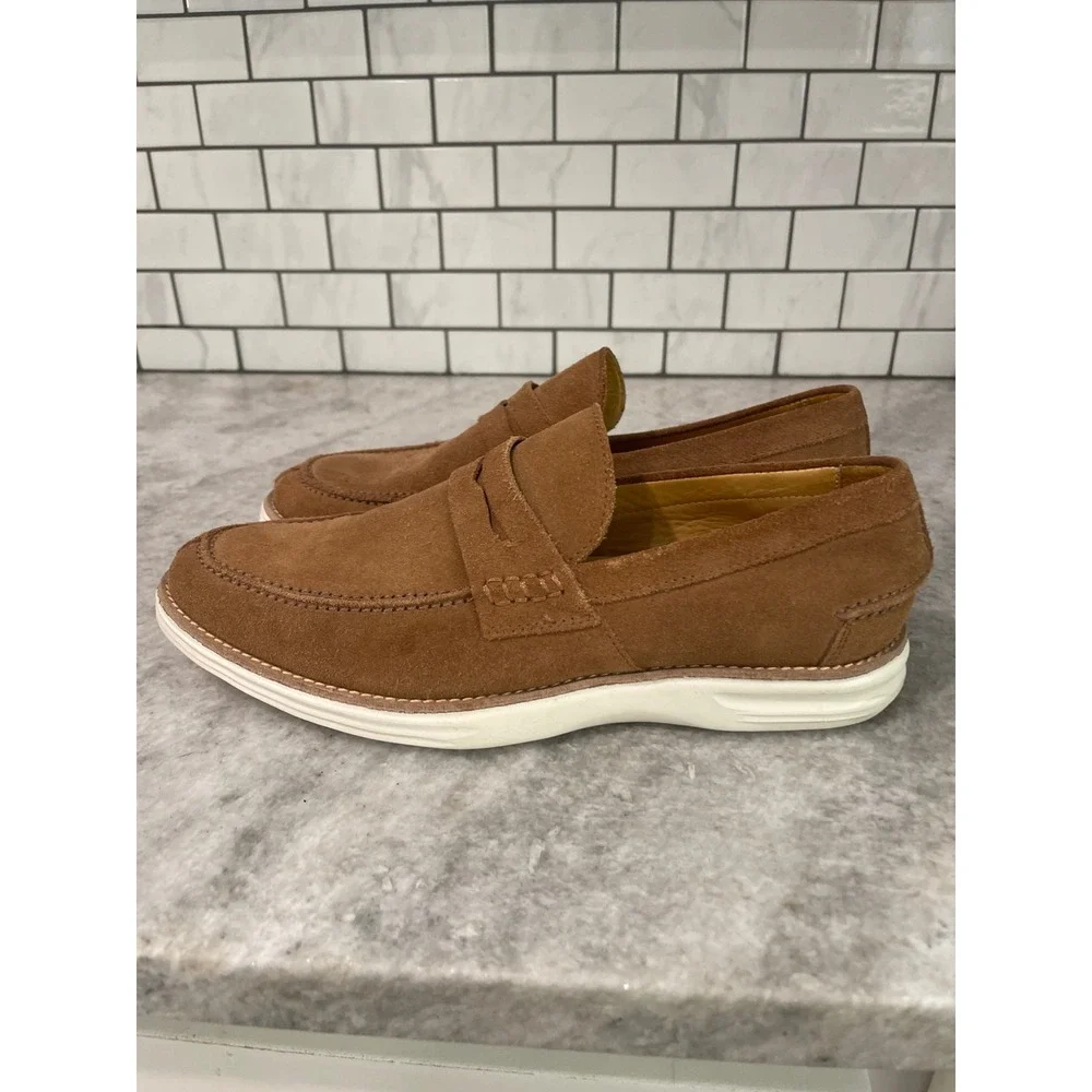 Martin Dingman Penny Loafers Mens 11 Brown Suede Bill Snuff Casual Slip On Shoes